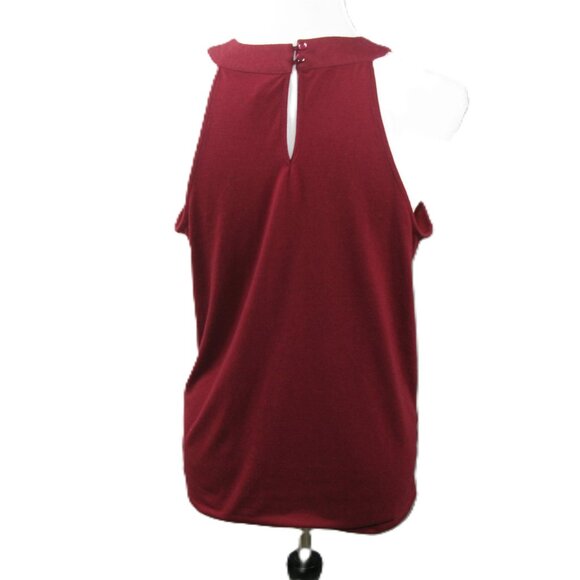 No Boundaries Deep Red Sequin Tank Top Size Large - Picture 4 of 6
